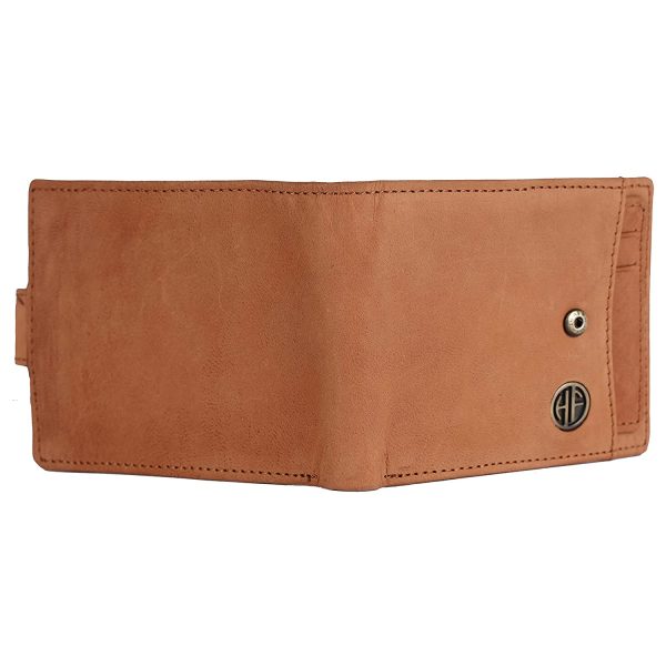 HAMMONDS FLYCATCHER Men Hammond's Flycatcher Genuine Leather Wallet - RFID Protected Leather Purse - 5 Card Slots, Coin & Hidden Pockets, Metal Snap Button - Image 4