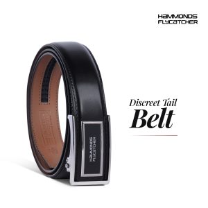 HAMMONDS FLYCATCHER Genuine Leather Belt for Men, Premium Leather Belt with Auto Lock mechanism, Mens Belt Leather Branded with Slide Lock, Stylish Hidden Tail Design for Everyday Wear