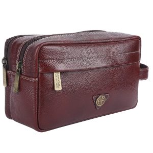 Hammonds Flycatcher Genuine Leather Toiletry Bag