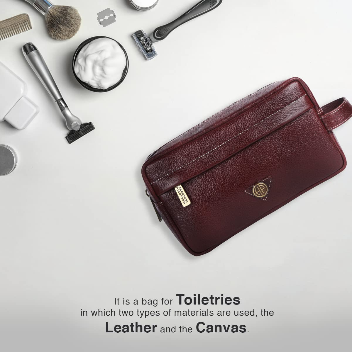 Hammonds Flycatcher Genuine Leather Toiletry Bag - Image 7