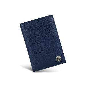 HAMMONDS FLYCATCHER Genuine Leather Passport Cover for Men, Passport Cover for Women, RFID Passport Holder for Men Travel Accessories for Men, Passport Bag for Men, 3 ATM Card Slots - Blue
