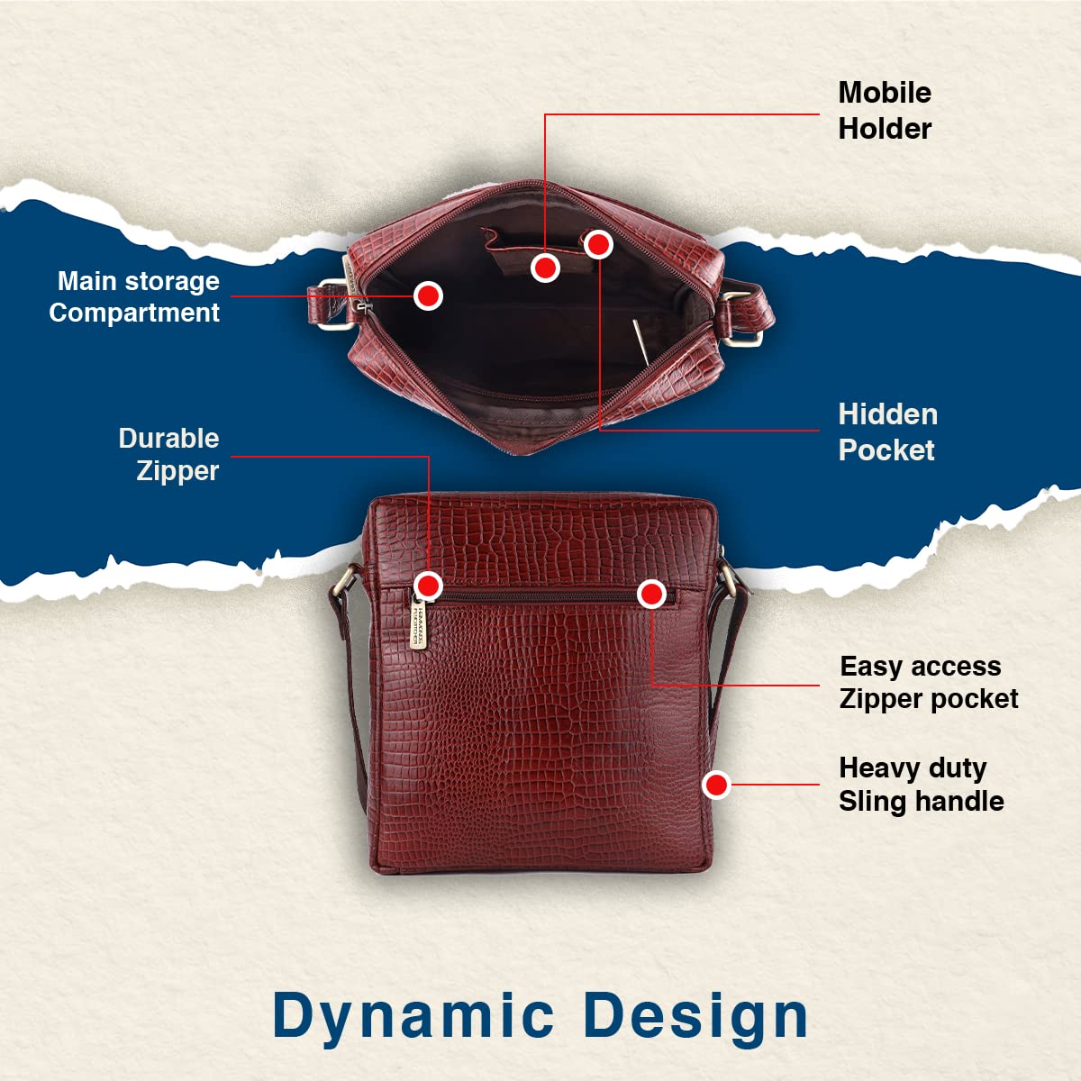 Hammonds Flycatcher Genuine Leather Sling Bag - Image 3