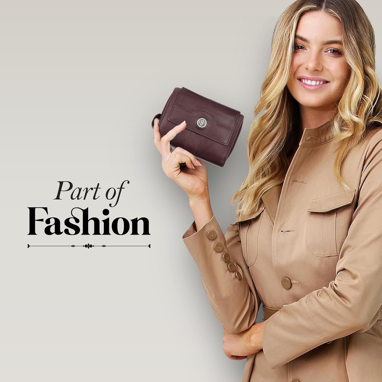 HAMMONDS FLYCATCHER Leather Ladies Wallet with 14 Card Slots - Clutch Purse for Women, Ladies Wallet for Women Stylish, Ladies Purse for Women Wallet, Gift for Womens - Brown - Image 7