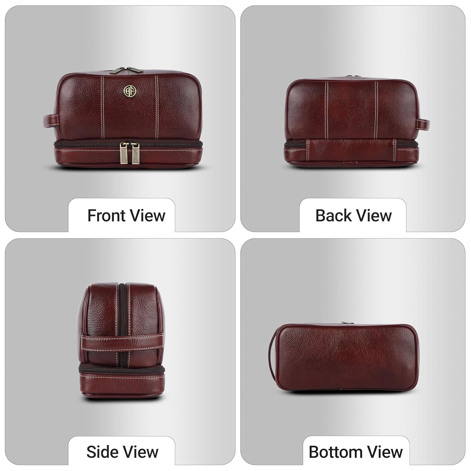 Hammonds Flycatcher Genuine Leather Shaving Bag for Men - Leather Toiletry Bag - Image 7