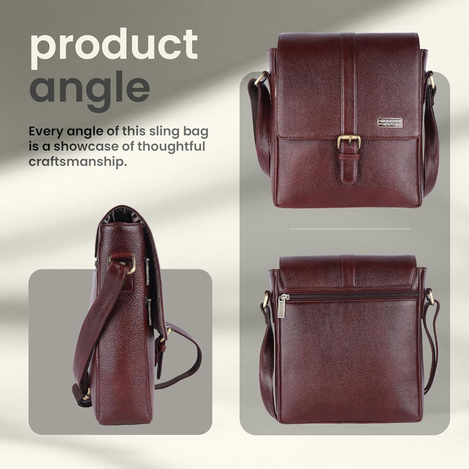 HAMMONDS FLYCATCHER Mens Genuine Leather Messenger Sling Bag| Sb1164 - Image 4