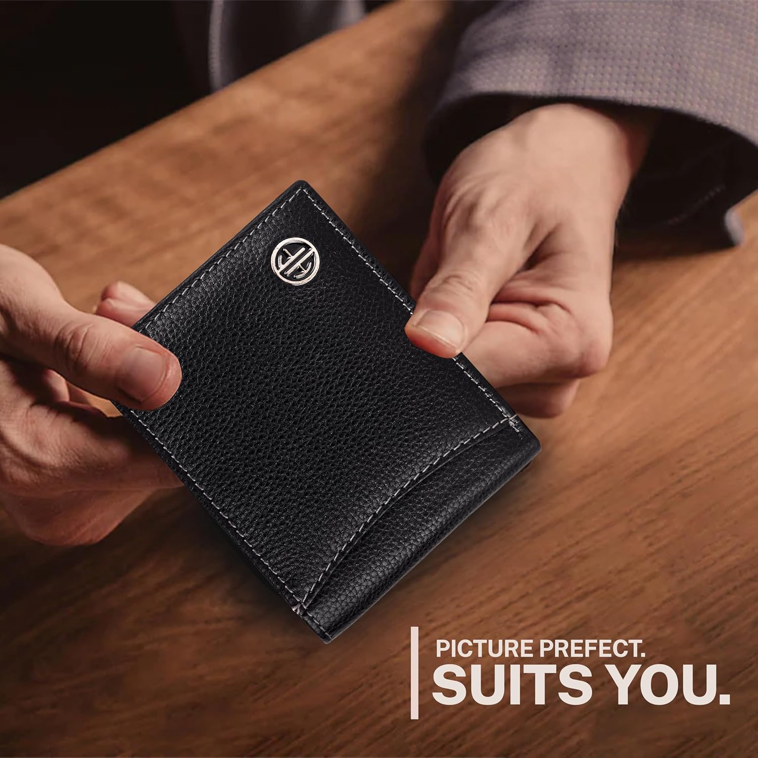 HAMMONDS FLYCATCHER Genuine Leather Slim Wallet for Men, Blue | RFID Protected Leather Wallets for Men | Men's Wallet - Image 2