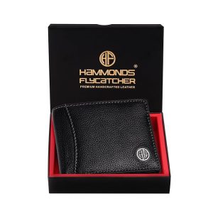 HAMMONDS FLYCATCHER Genuine Leather Slim Wallet for Men, Blue | RFID Protected Leather Wallets for Men | Men's Wallet